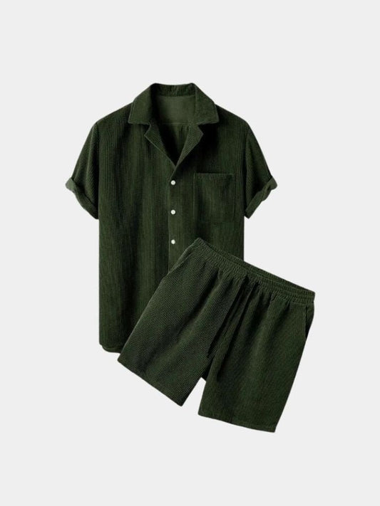 Summer Corduroy Set Shorts and Shirt